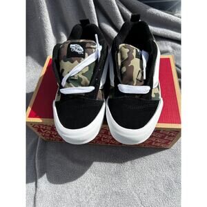 Vans Knu Skool Casual Sneakers Camo Black /Green Youth Unisex Shoes New Size 5